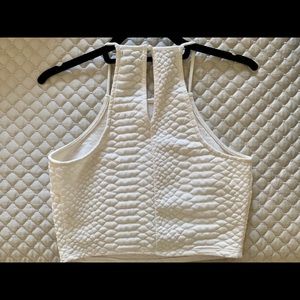 Cream Material Crop Top, size medium